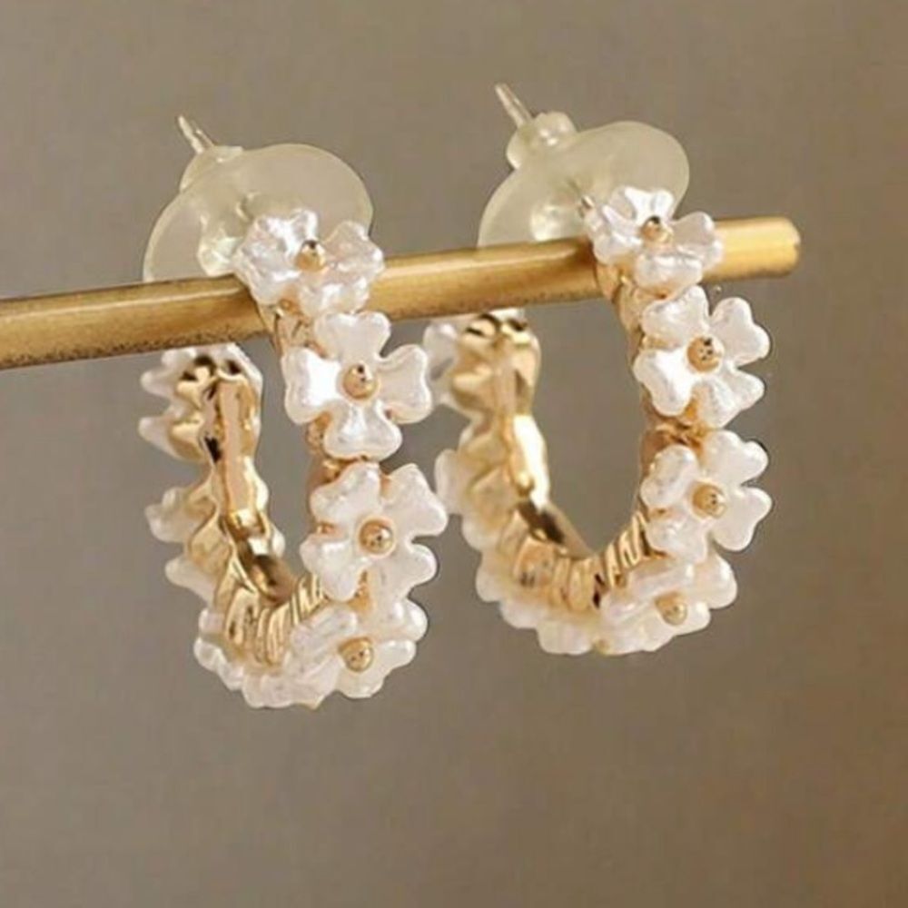 3for$20 Flower Decor Cuff Hoop Earrings